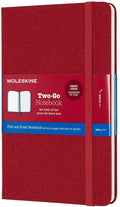 moleskine notebook two-go medium ruled/plain#Colour_CRANBERRY RED