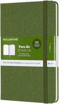 moleskine notebook two-go medium ruled/plain#Colour_GRASS GREEN
