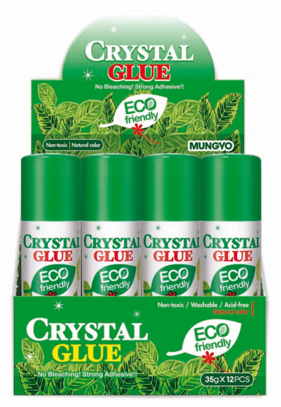 Mungyo Crystal Glue Stick 35 Gram Pack Of 12