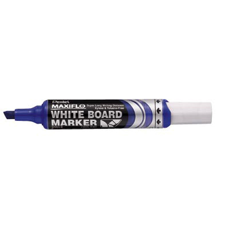 pentel maxiflo whiteboard marker mwl6 chisel 3.0-7.0mm pack of 12