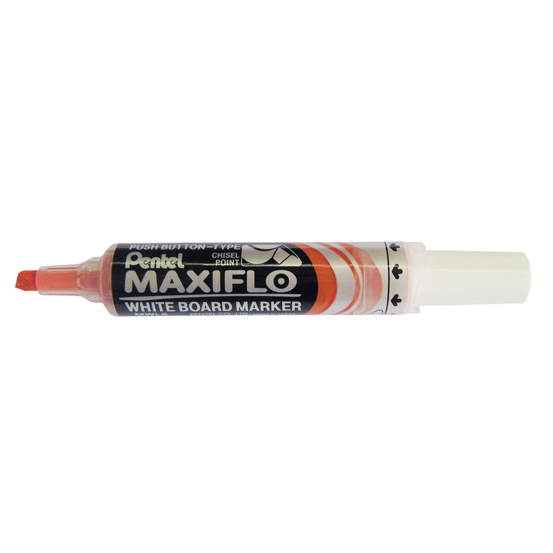 pentel maxiflo whiteboard marker mwl6 chisel 3.0-7.0mm