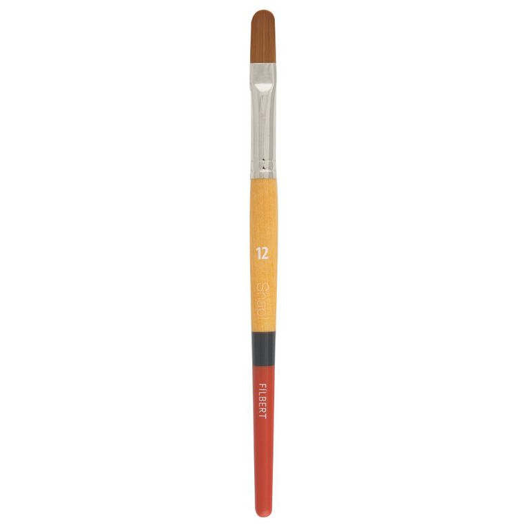 Princeton Snap! Series 9650 Art Brush Short Handle Gold Taklon Filbert