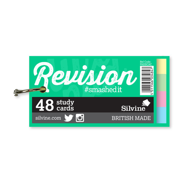 Luxpad Revision Study Cards 100x50mm Plain Assorted Colours with Binding Ring