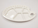 plastic oval painting palette 17 wells 34x 23.5cm
