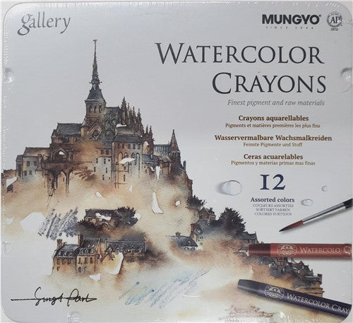 Mungyo Gallery Watercolour Crayons Sets#Pack Size_PACK OF 12
