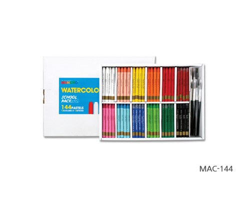 Mungyo Student Watercolour Crayons (includes Brushes) Pack of 144 