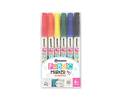 Mungyo Fabric Markers#Pack Size_PACK OF 6
