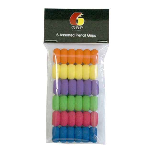 GBP Pencil Grip Assorted Pack of 6