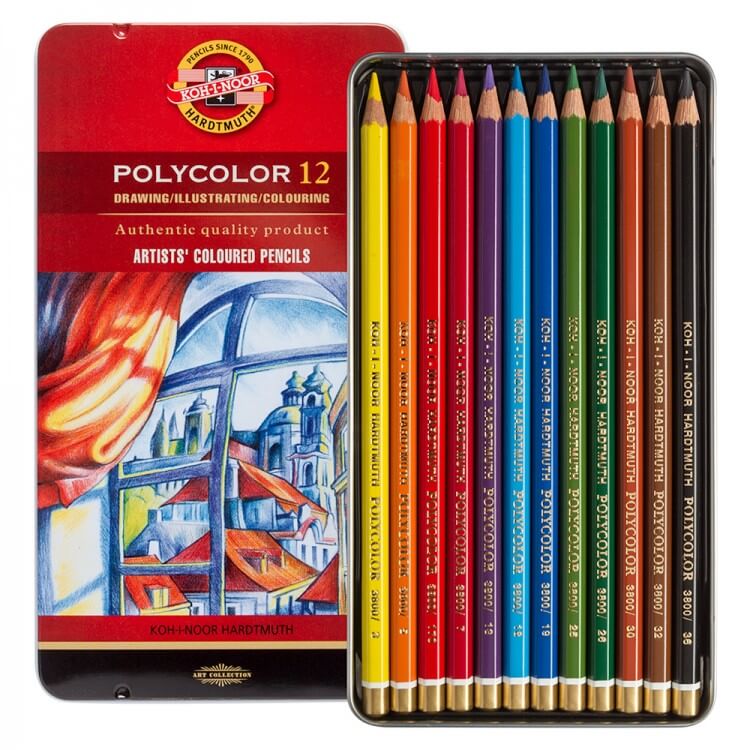 Koh-I-Noor 3822 Polycolor Colour Pencils Pack Of 12
