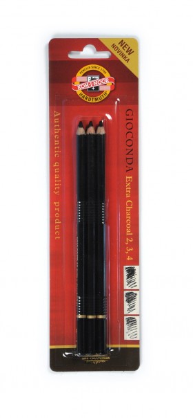Koh-I-Noor Sketching Pencils Gioconda Xtra Charcoal Pencils Set Of 3