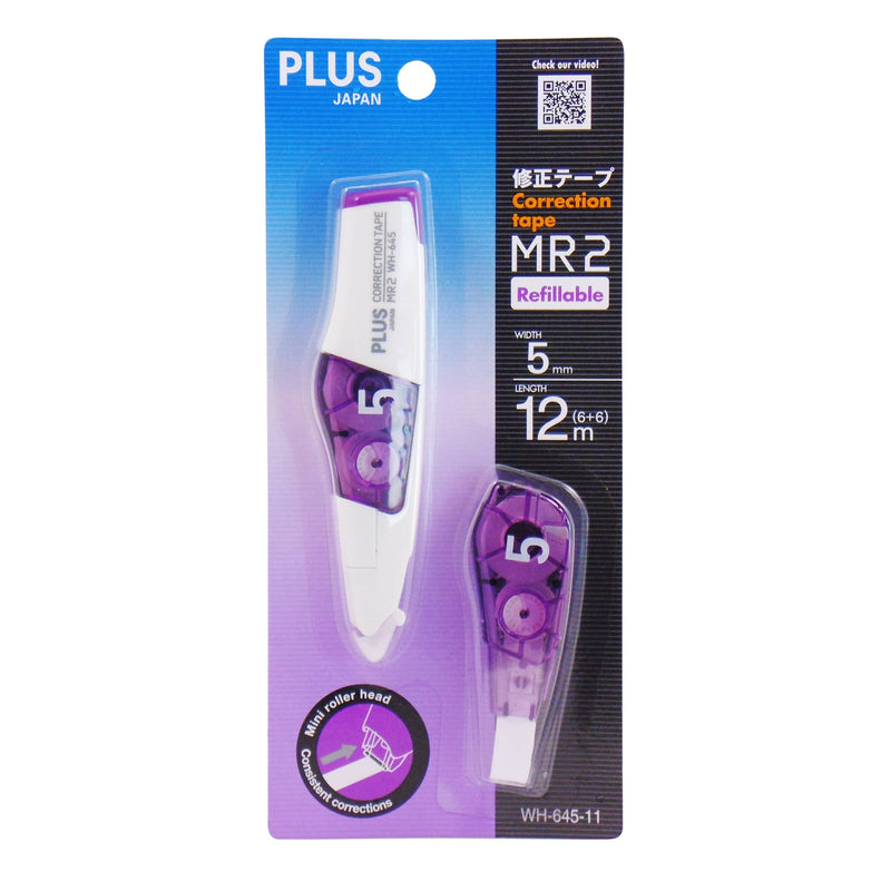 plus mr2 correction tape + refill purple 5mmx6m