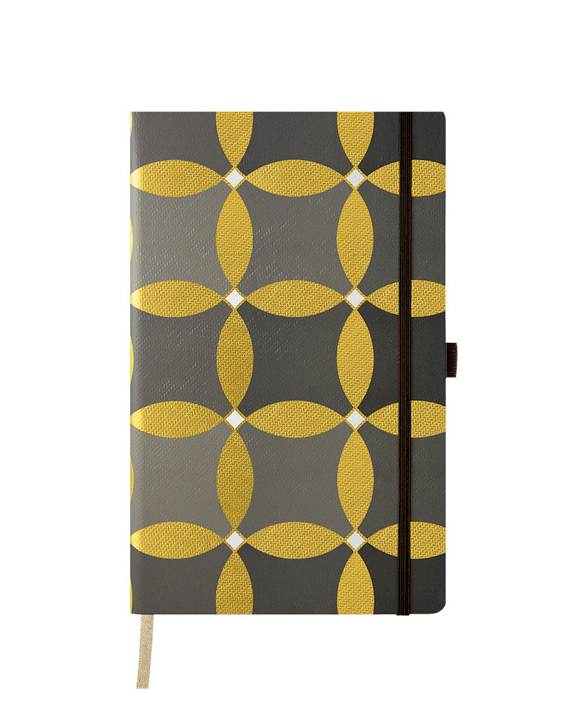 castelli notebook pocket ruled oro