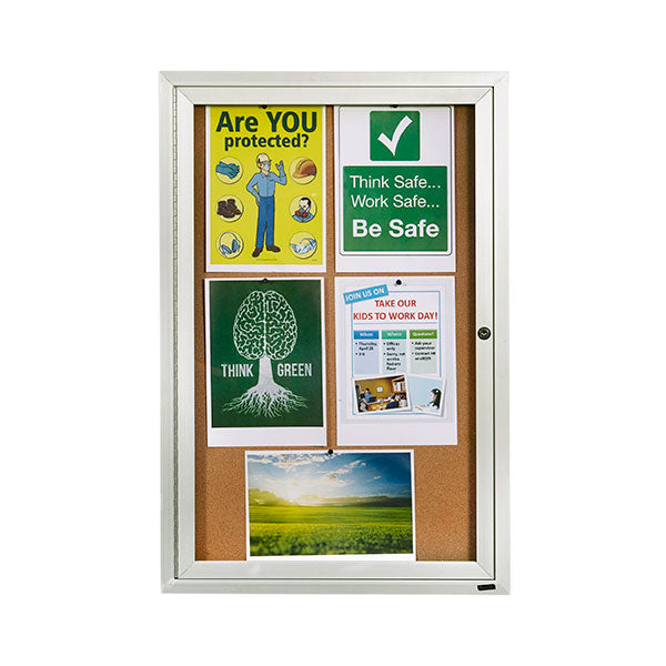 Quartet Enclosed Board Cork 600x900mm 1 Door