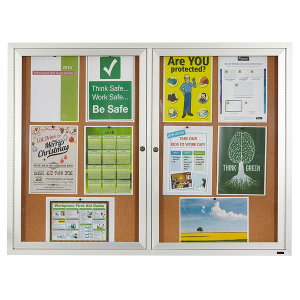 quartet enclosed board 900x1200mm 2 door#Material_CORK