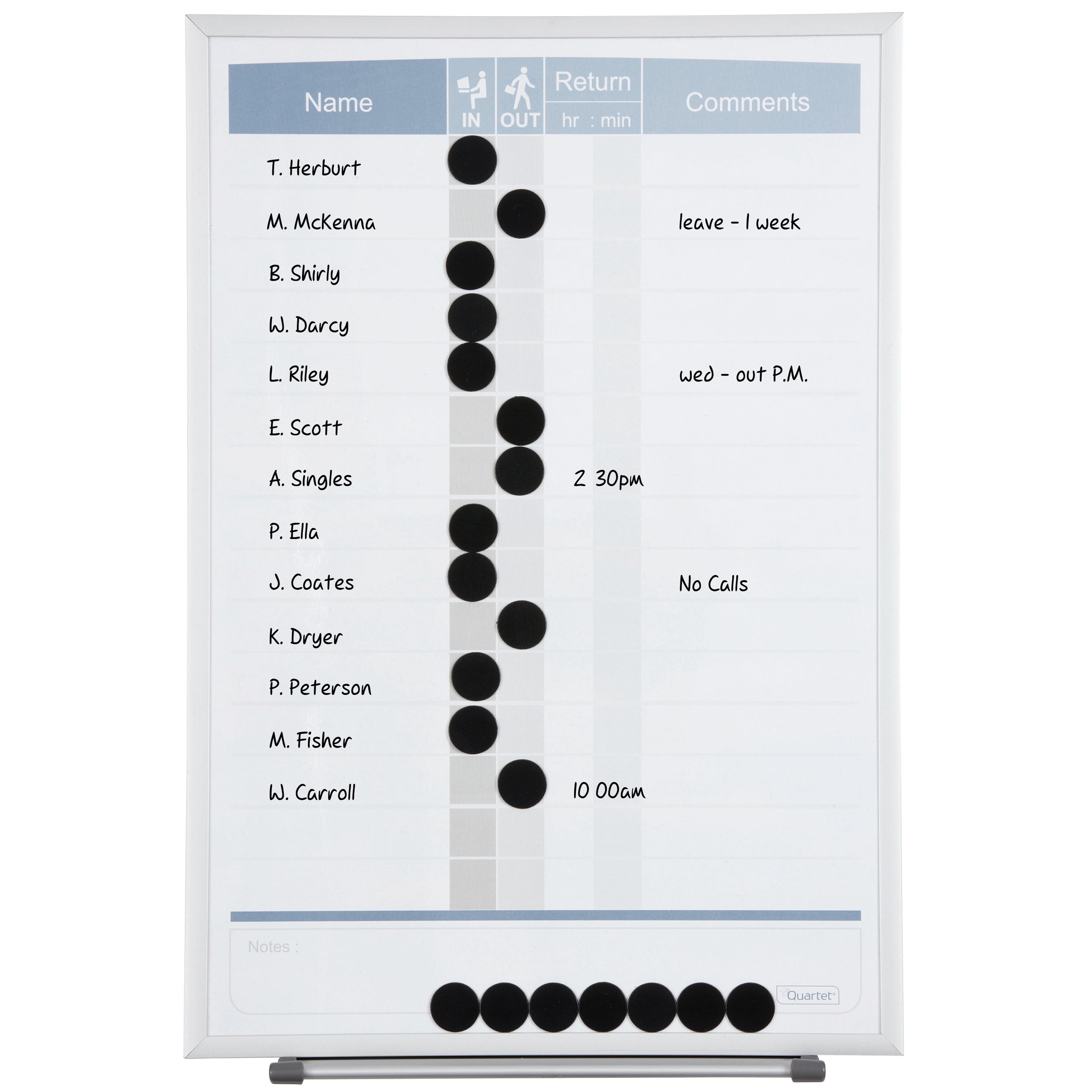 Quartet Whiteboard Matrix In/out | Hobby Land