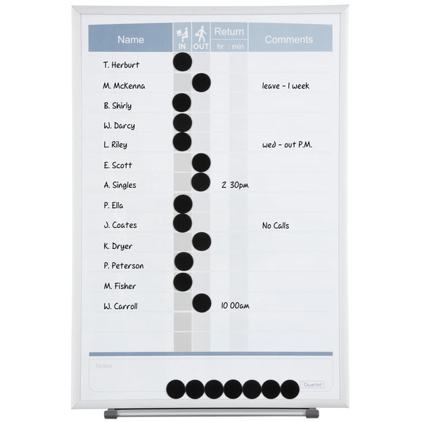 quartet whiteboard matrix in/out#Size_410X280MM