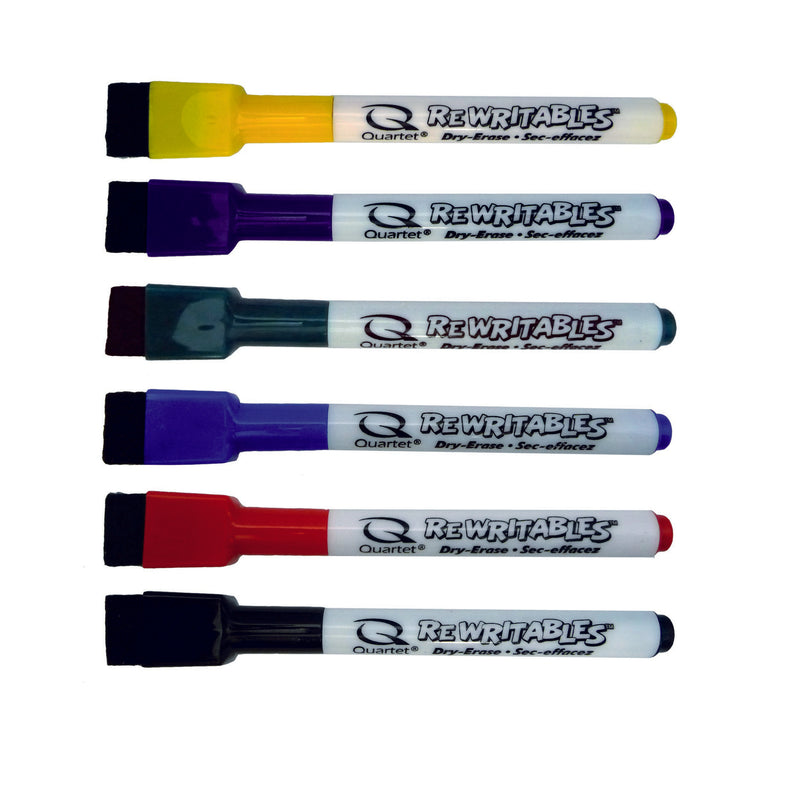 quartet marker rewritables fine assorted pack of 6