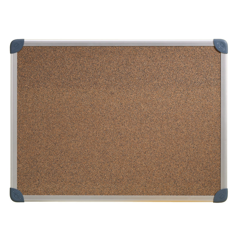 quartet penrite corkboard aluminium frame s/l