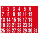 Quartet Magnetic Dates Red Set Of 31
