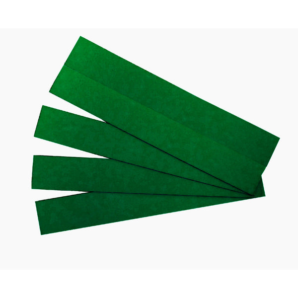 quartet magnetic strips green 22x150mm pack of 25