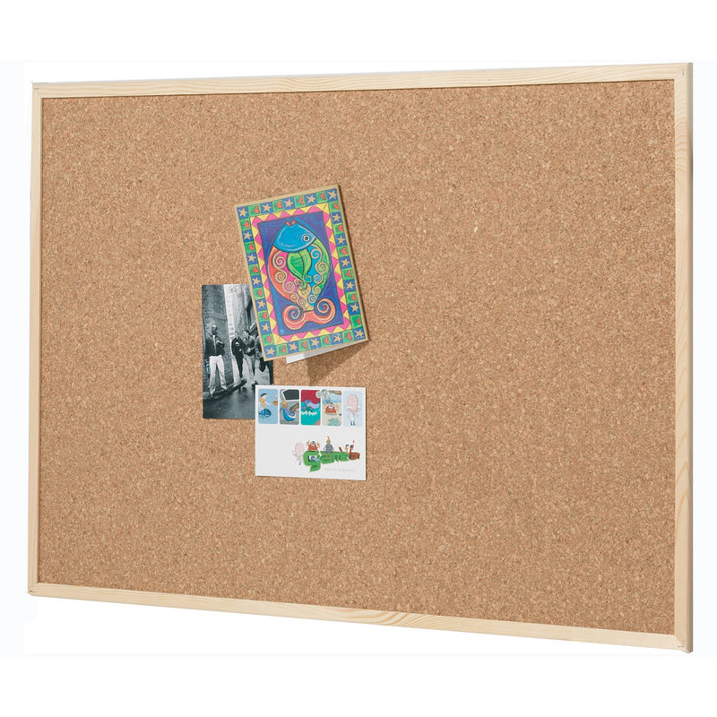 quartet corkboard pine frame