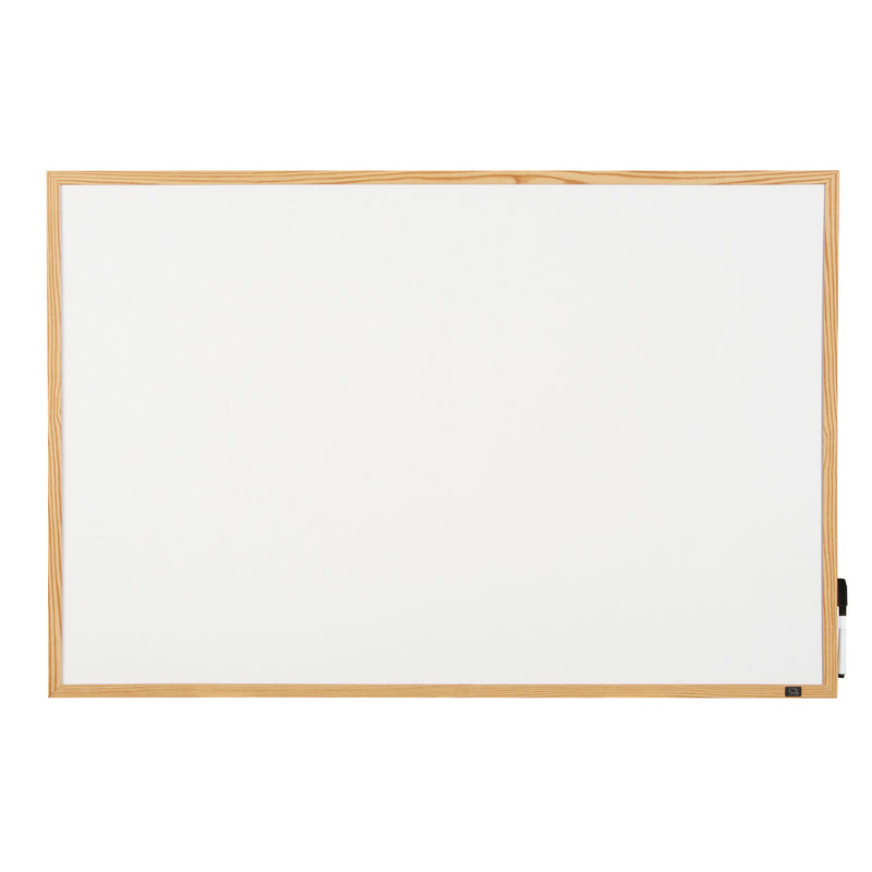 quartet whiteboard pine frame
