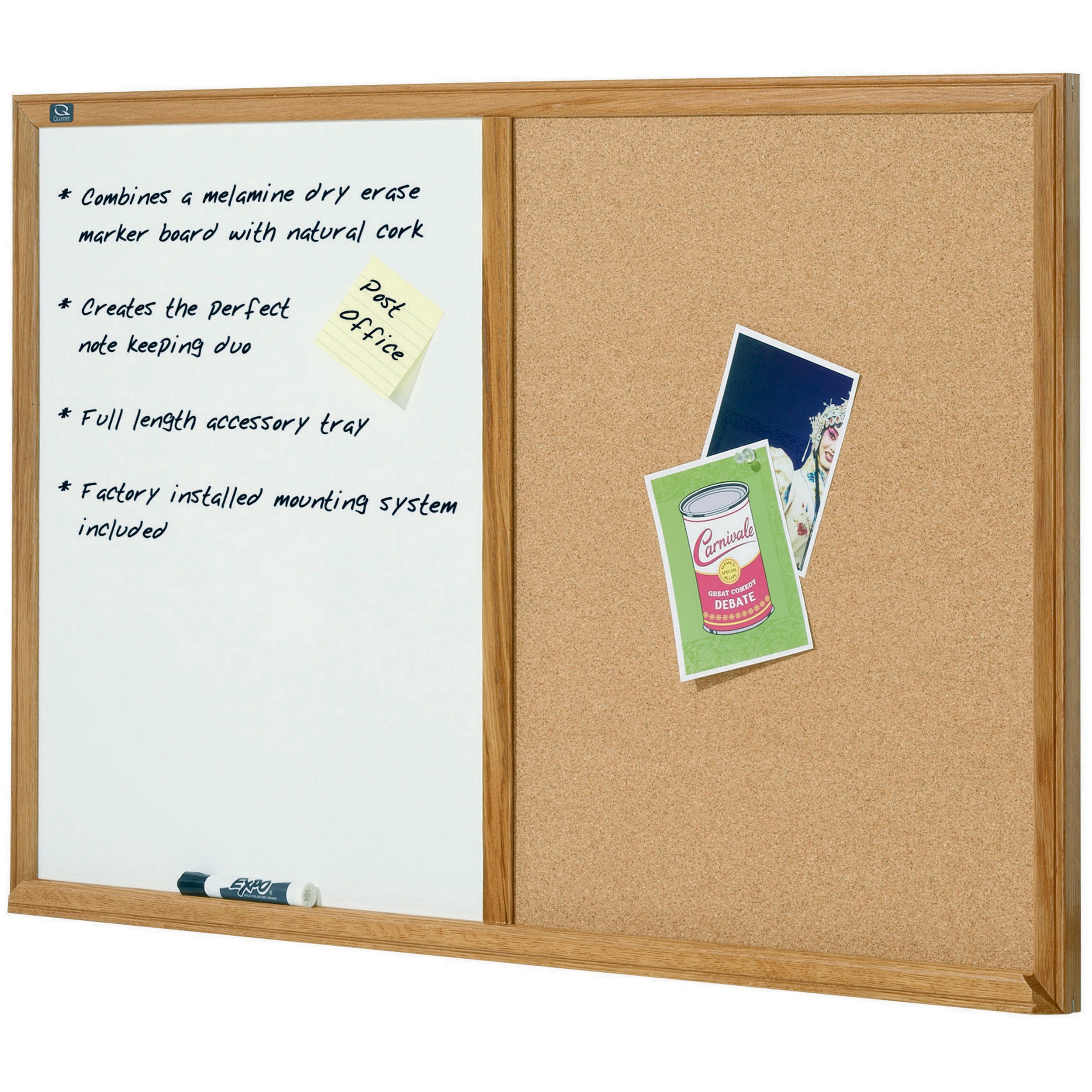 Quartet Combo Board Oak Frame 900x1200mm