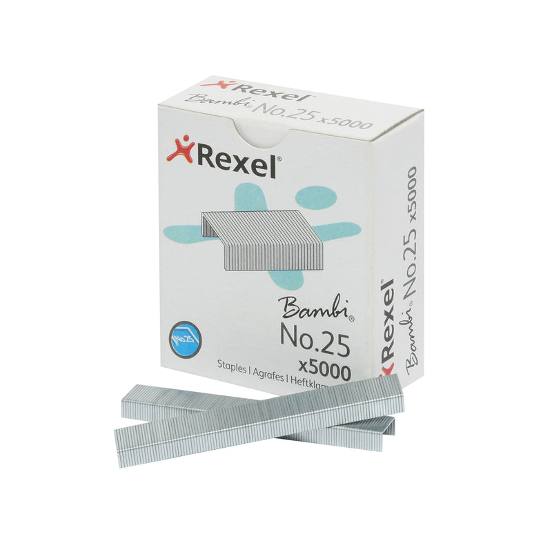 Rexel Bambi Staples No 25 Box of 5000