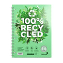 Silvine 100% Recycled Twin Wire Notebook 120 Pages Ruled with Margin