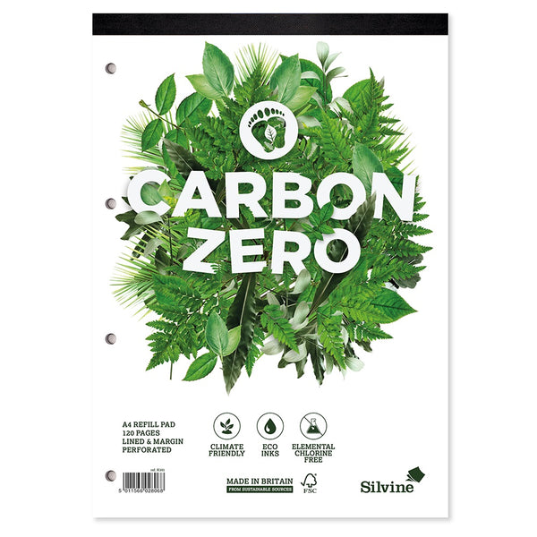 Silvine Carbon Zero Refill Pad A4 120 Pages Ruled with Margin