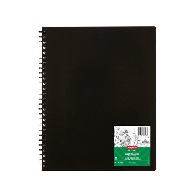 Derwent Academy Visual Art Diary 11 X 14 Black Cover