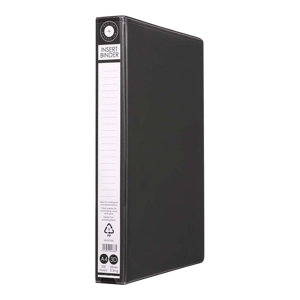 OSC Insert Binder A4 2D 25mm#Colour_BLACK