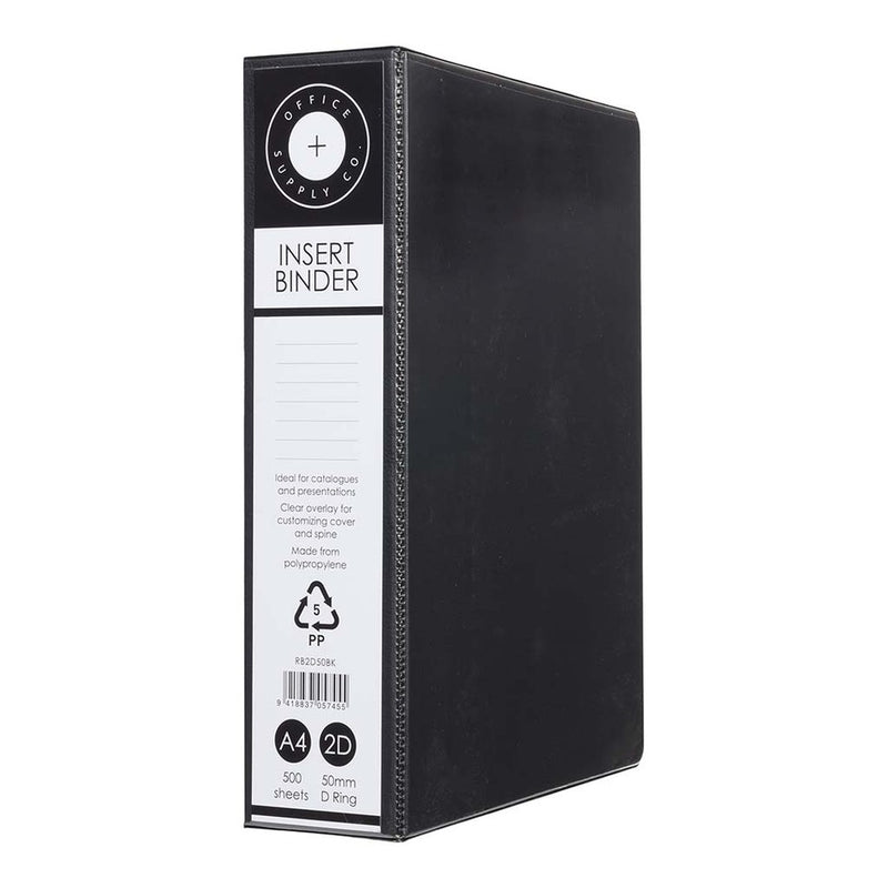 OSC Insert Binder A4 2D 50mm Black