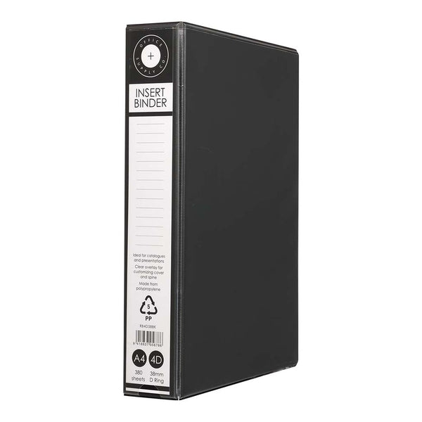 OSC Insert Binder A4 4D 38mm#Colour_BLACK