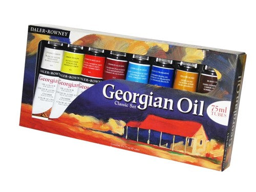 Daler Rowney Georgian Oil Colour Paint Classic Set Of 8x75ml