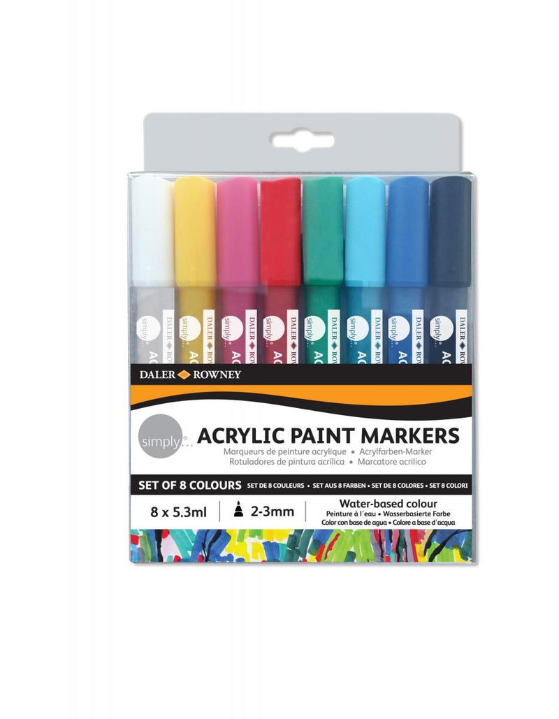 Daler Rowney Simply Acrylic Markers Set Of 8