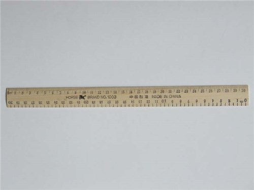 r12c 12inch wooden ruler