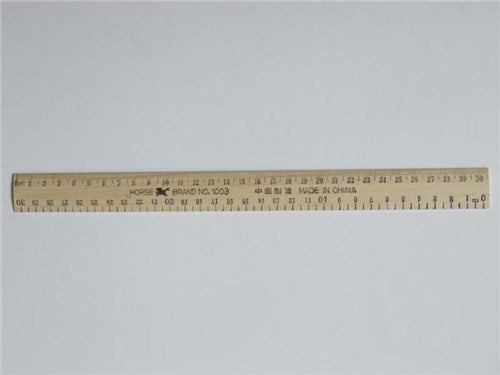 r12c 12inch wooden ruler