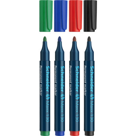 schneider marker maxx 130 permanent - wallet of 4