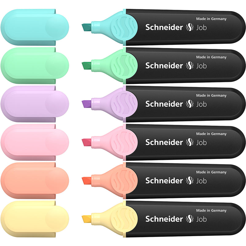 Schneider Highlighter Job Pastel Assorted Wallet 6 Pieces