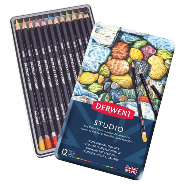 Derwent Studio Pencil Tins#Pack Size_PACK OF 12