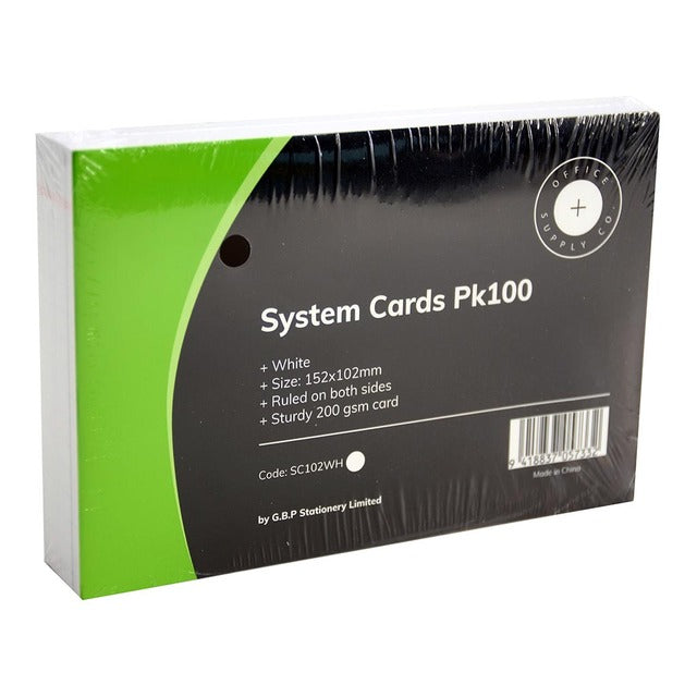 OSC System Cards 102 X 152MM - Pack of 100