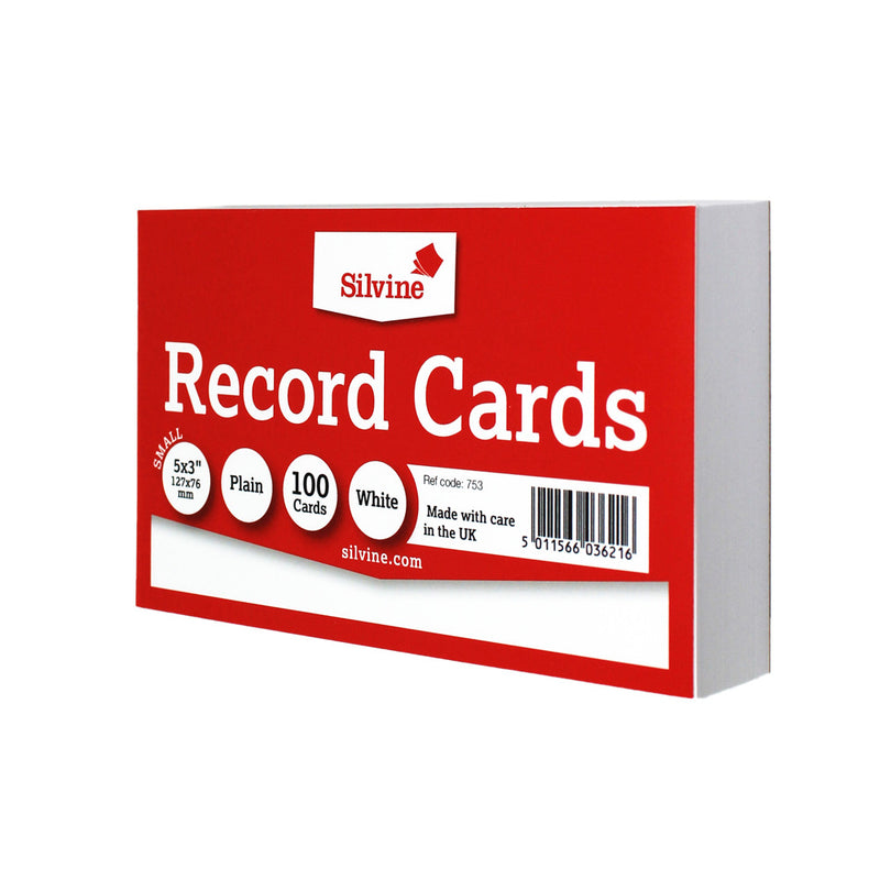 Silvine Record Cards 5x3"