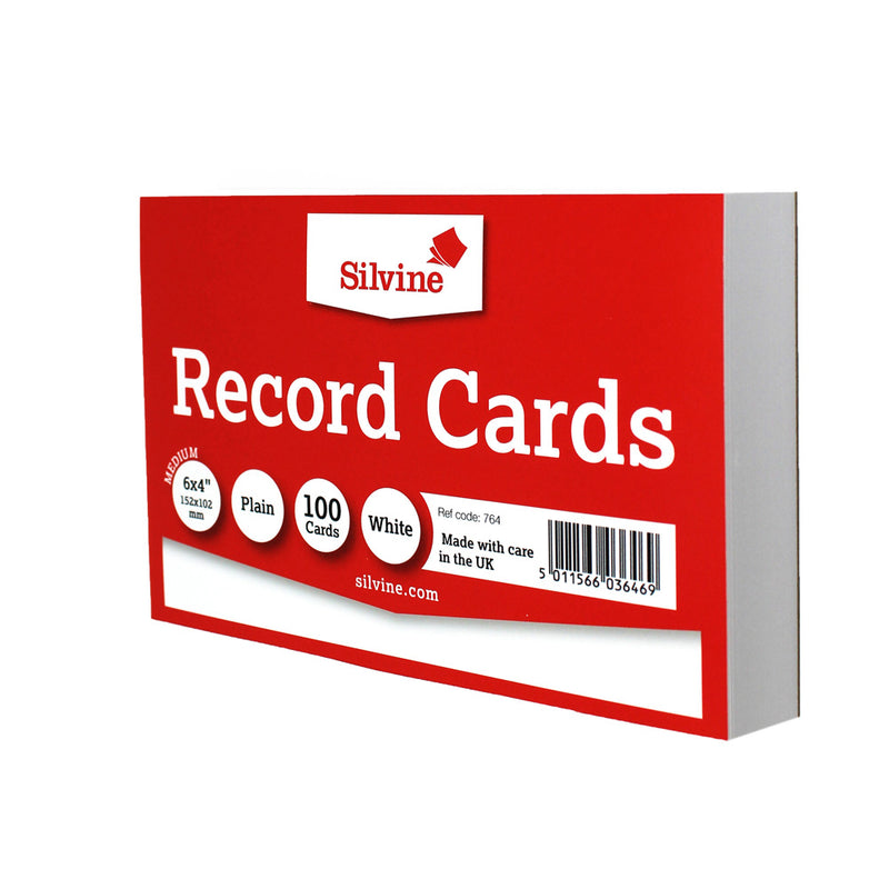 Silvine Record Cards 6x4"