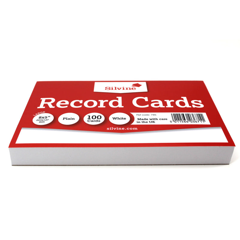 Silvine Record Cards 8x5"