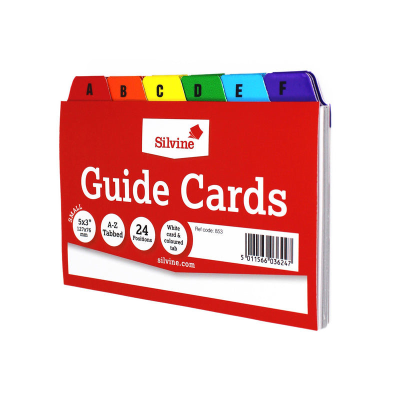 Silvine Guide Cards A-Z Coloured Tabs