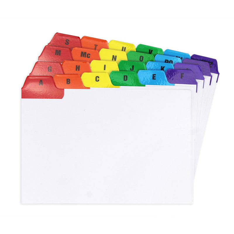 Silvine Guide Cards A-Z Coloured Tabs