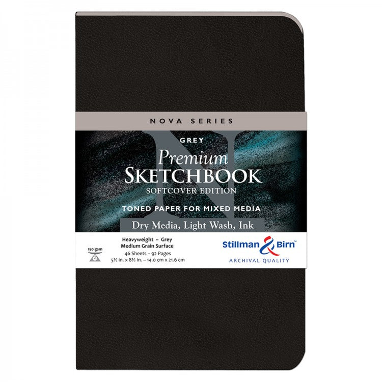 Stillman & Birn Nova Grey Soft Cover Sketch Book 150gsm