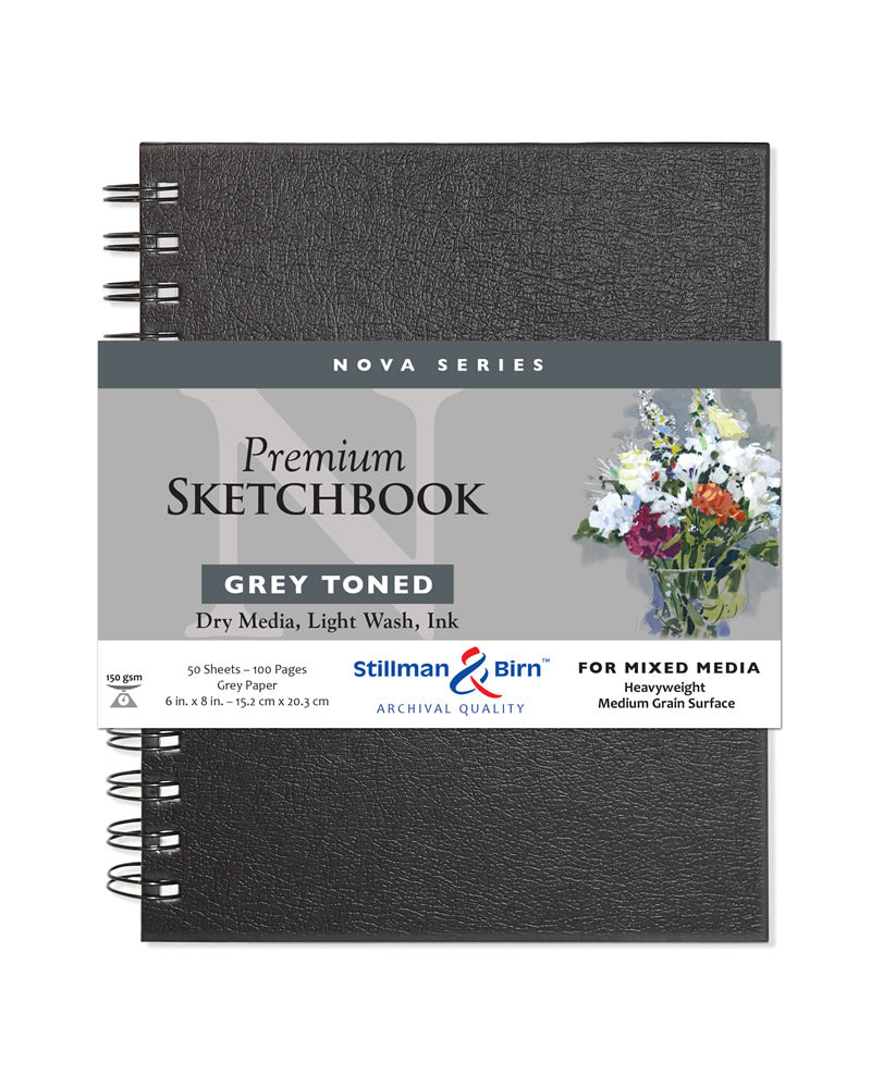 Stillman & Birn Nova Grey Spiral Sketch Book 150gsm