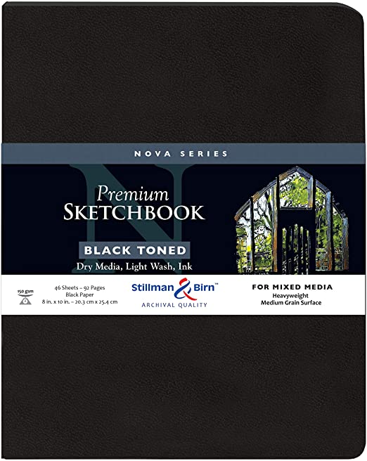 Stillman & Birn Nova Black Soft Cover Sketch Book 150gsm 8x10 Inches